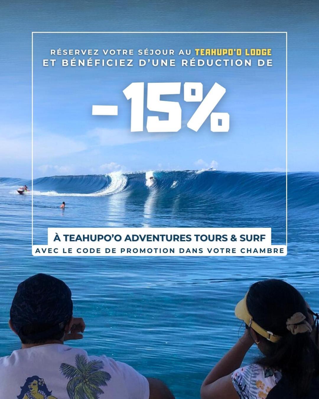 Teahupo'O Lodge, Fare Raepu'U, L'Aventure Du Bout De L'Ile En Famille Ou Entre Amis Teahupoo Bagian luar foto